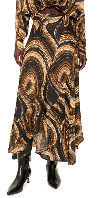 Alexis Hespera Skirt Gold Kaleidoscope In Multi