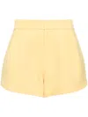 Alexis High-waisted Tailored Shorts In 黄色
