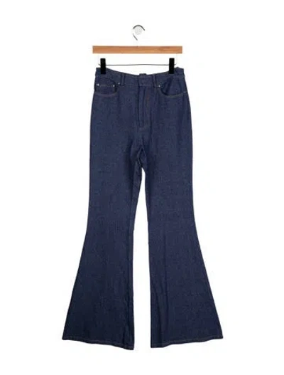 Pre-owned Alexis High-rise Flared Jeans In Blue