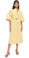 Alexis Ilardi Belted Short-sleeve Dress In Yellow