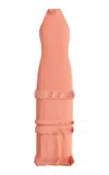 Alexis Ines Knit Midi Halter Dress In Orange