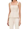 Alexis Irving Top In Ivory In Multi