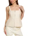 Alexis Irving Top In Ivory In White