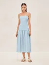Alexis Sunniva Strapless Drop-waist Dress In Blue