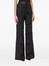 Alexis Printed Casual Trousers In Black