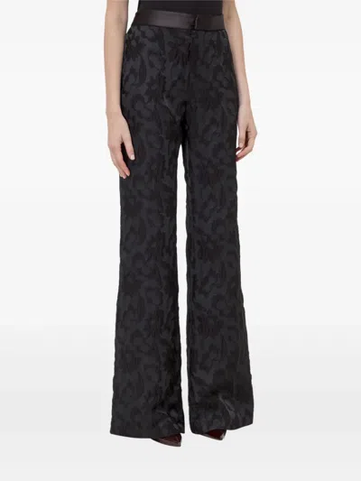 ALEXIS JACQUARD FLARED TROUSERS