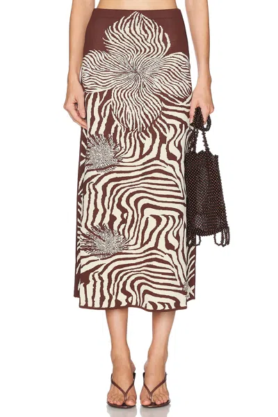 Alexis Jazlyn Skirt In Brown Blossom