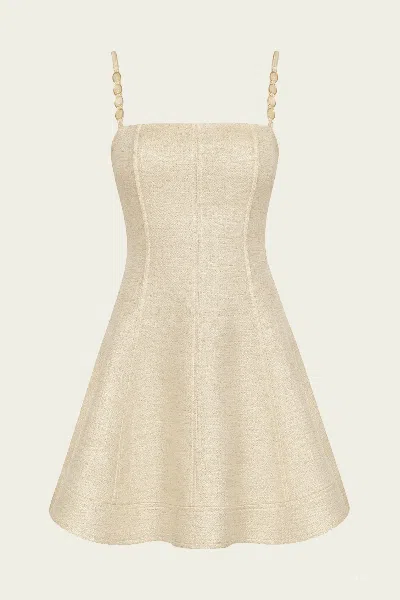 Alexis Josefin Mini Dress In Gold Mist