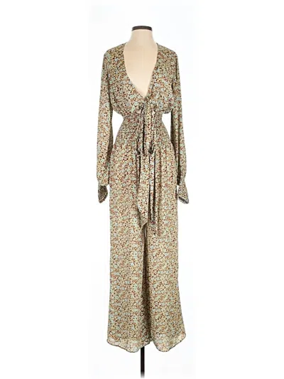 Pre-owned Alexis Jumpsuit In Gold