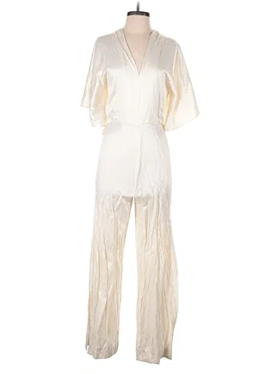 Pre-owned Alexis Jumpsuit In White