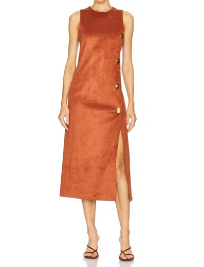 Alexis Kalita Midi Dress In Auburn In Brown