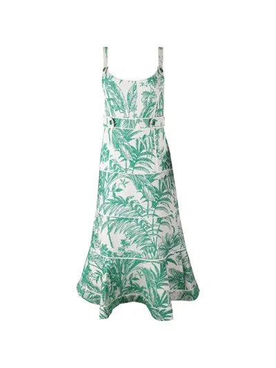 Alexis Kayleen Floral-pattern Maxi Dress In Green