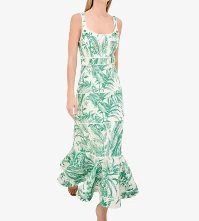 Alexis Kayleen Floral-pattern Maxi Dress In Green