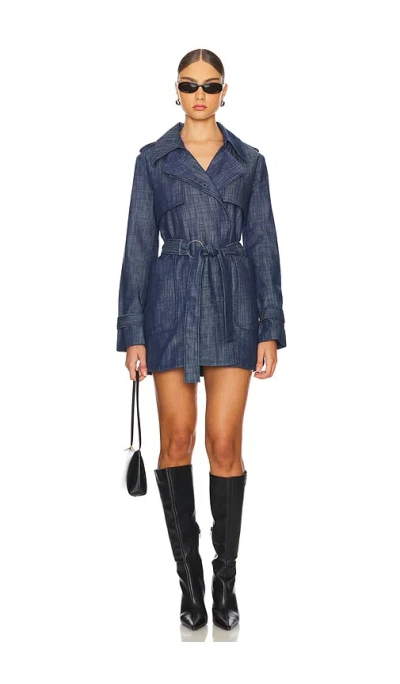 Alexis Knoxx Trench Coat In Denim
