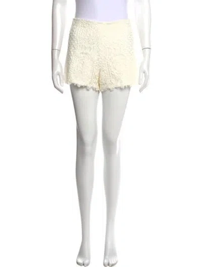 Pre-owned Alexis Lace Mini Shorts In Neutrals