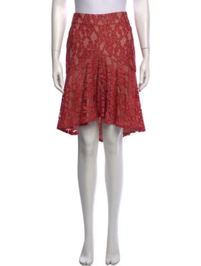 Pre-owned Alexis Lace Mini Skirt W/ Tags In Red