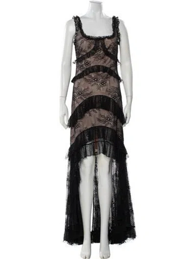 Pre-owned Alexis Lace Pattern Long Dress