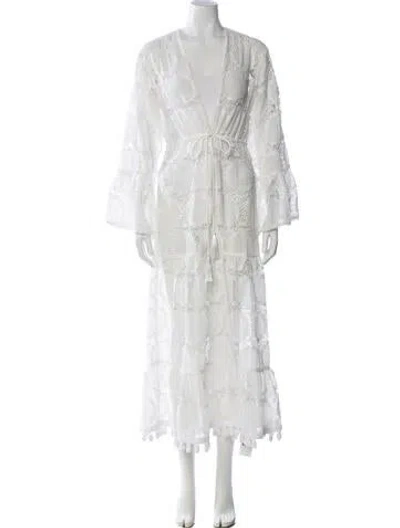 Pre-owned Alexis Lace Pattern Long Dress W/ Tags In White