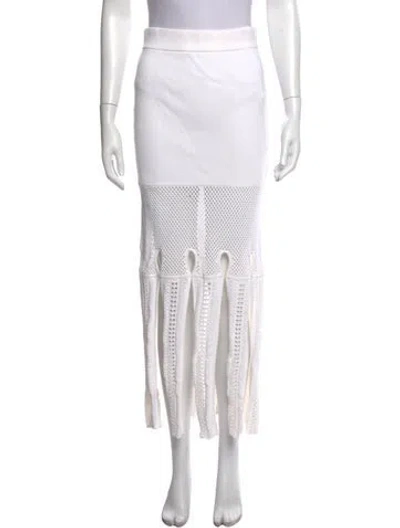 Pre-owned Alexis Lace Pattern Long Skirt In Neutral
