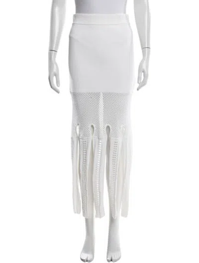 Pre-owned Alexis Lace Pattern Long Skirt In Neutrals
