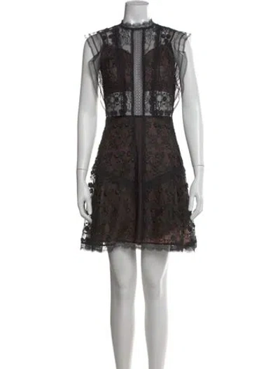 Pre-owned Alexis Lace Pattern Mini Dress