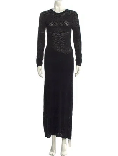 Pre-owned Alexis Lace Pattern Mini Dress In Black