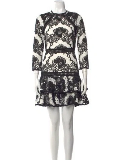 Pre-owned Alexis Lace Pattern Mini Dress In Multi