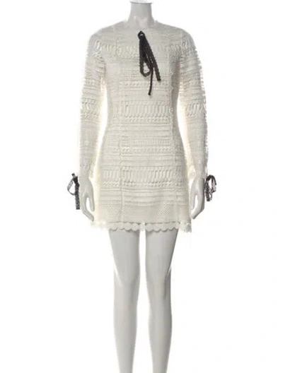 Pre-owned Alexis Lace Pattern Mini Dress In Multi
