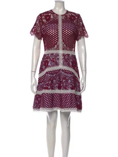 Pre-owned Alexis Lace Pattern Mini Dress In Purple