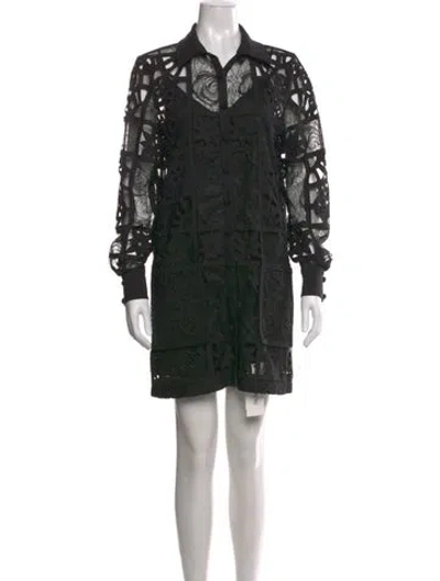 Pre-owned Alexis Lace Pattern Mini Dress W/ Tags In Black