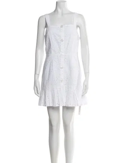 Pre-owned Alexis Lace Pattern Mini Dress W/ Tags In White