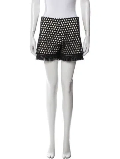 Pre-owned Alexis Lace Pattern Mini Shorts In Black
