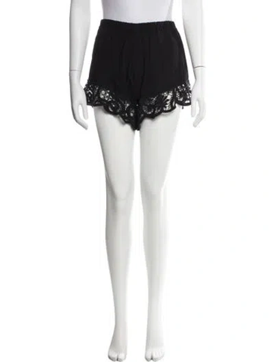 Pre-owned Alexis Lace Pattern Mini Shorts In Black