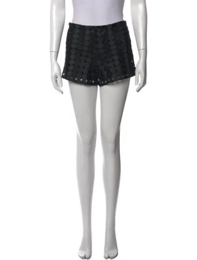 Pre-owned Alexis Lace Pattern Mini Shorts In Black