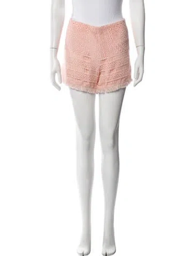 Pre-owned Alexis Lace Pattern Mini Shorts In Blue