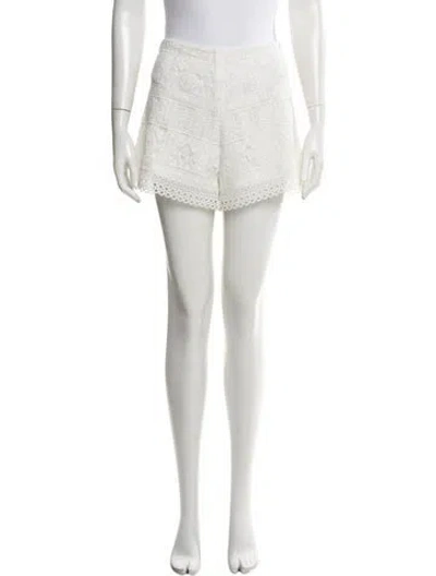 Pre-owned Alexis Lace Pattern Mini Shorts In Neutral