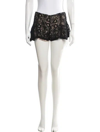 Pre-owned Alexis Lace Pattern Mini Shorts In Neutrals