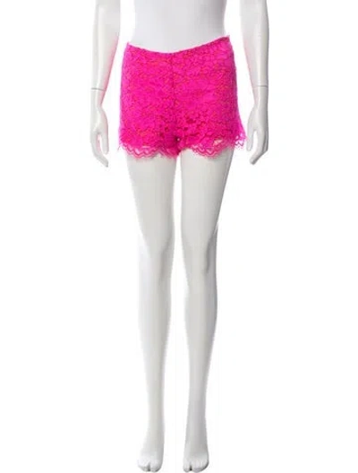 Pre-owned Alexis Lace Pattern Mini Shorts In Pink