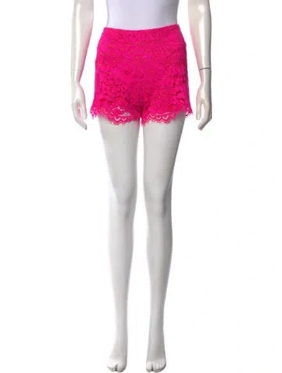 Pre-owned Alexis Lace Pattern Mini Shorts In Pink