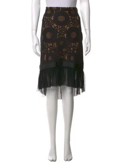 Pre-owned Alexis Lace Pattern Mini Skirt In Black
