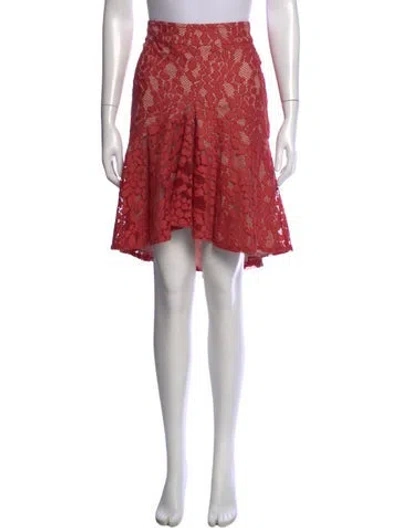 Pre-owned Alexis Lace Pattern Mini Skirt In Pink