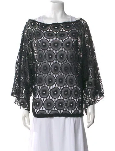 Pre-owned Alexis Lace Pattern Off-the-shoulder Blouse In Multi