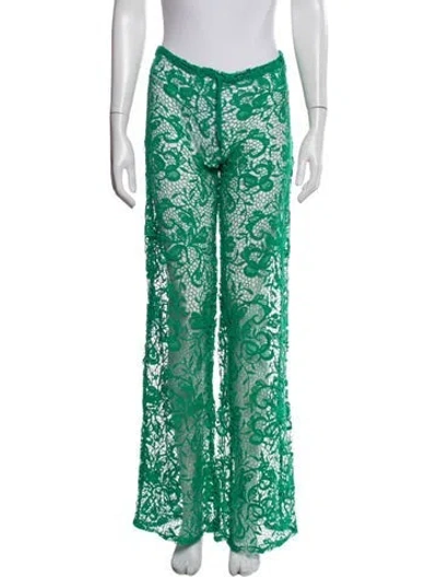 Pre-owned Alexis Lace Pattern Wide Leg Pants In Multi