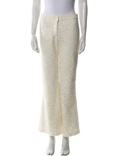 Pre-owned Alexis Lace Pattern Wide Leg Pants In Neutral