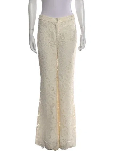 Pre-owned Alexis Lace Pattern Wide Leg Pants In Neutral