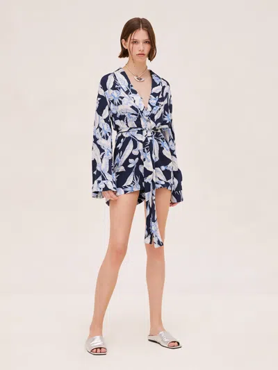 Alexis Laddie Romper In Blue