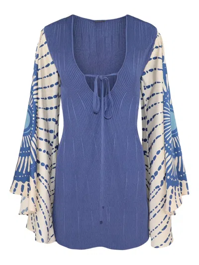 Alexis Lai Mini Dress In Monaco Blue