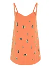 Alexis Larsen Metallic-embellished Dress In Orange