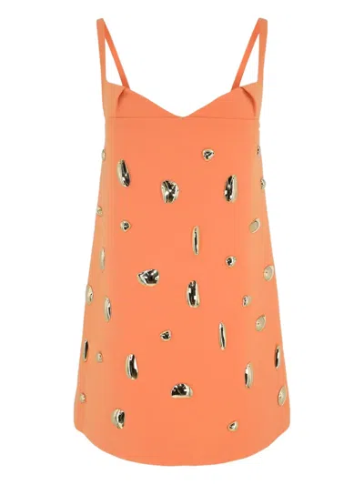 ALEXIS LARSEN METALLIC-EMBELLISHED DRESS