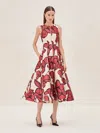 Alexis Lazaro Midi Dress In Rust Petal In Rust Petal